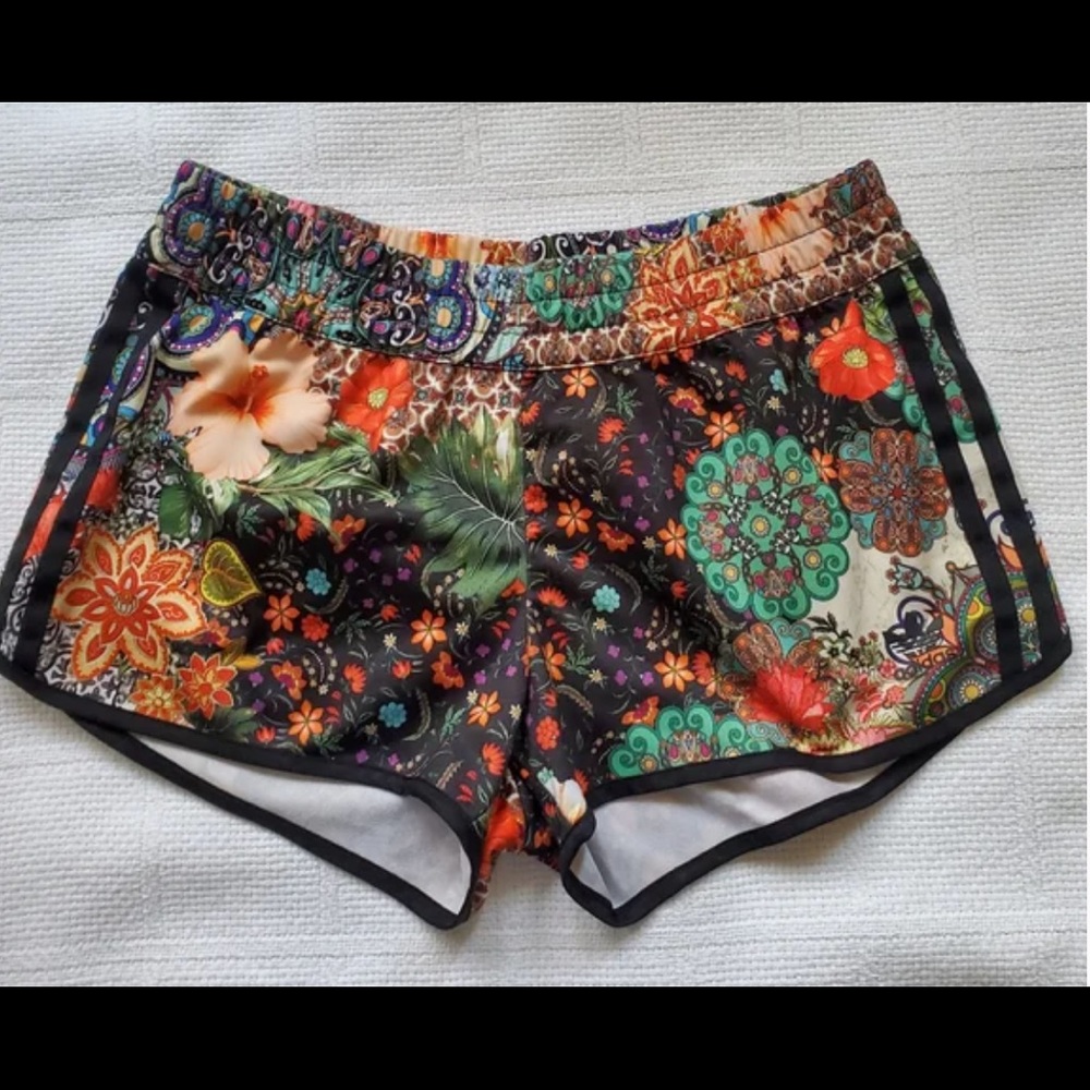 Adidas Floral Running Mini Shorts